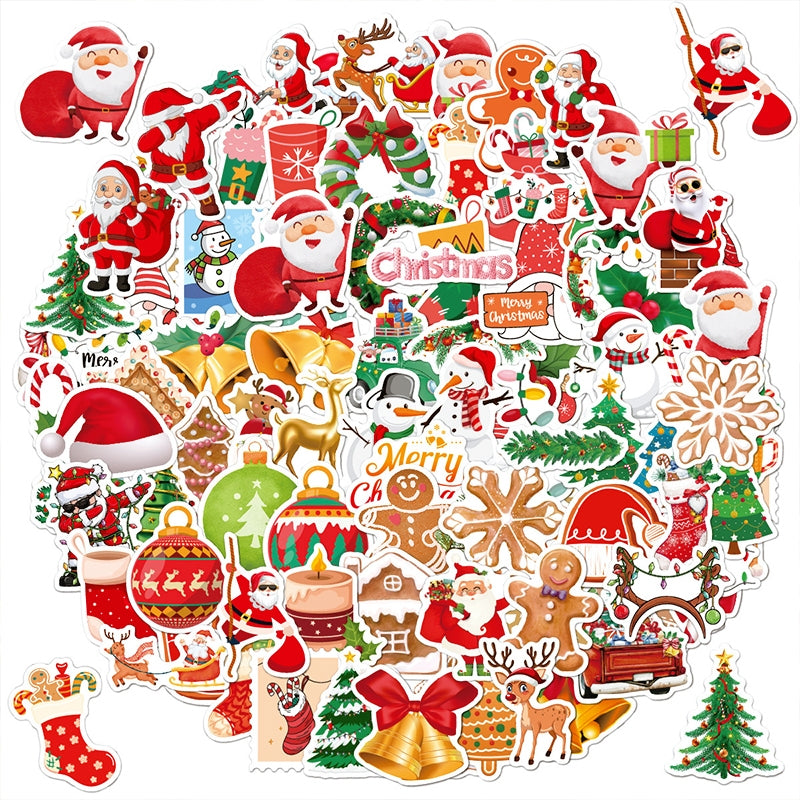 Christmas Holographic Hot Stamping Vinyl Stickers
