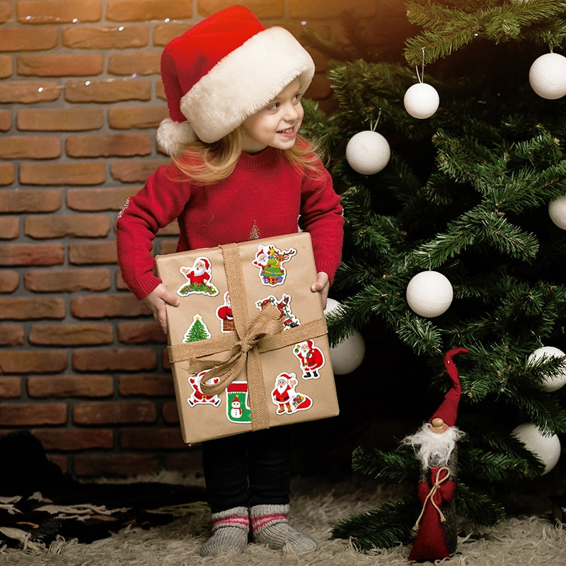 Christmas Holographic Hot Stamping Vinyl Stickers