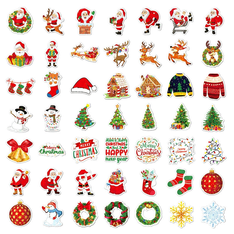 Christmas Holographic Hot Stamping Vinyl Stickers