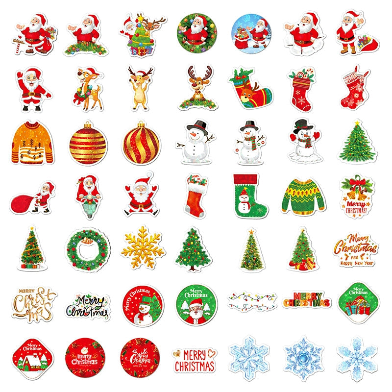 Christmas Holographic Hot Stamping Vinyl Stickers