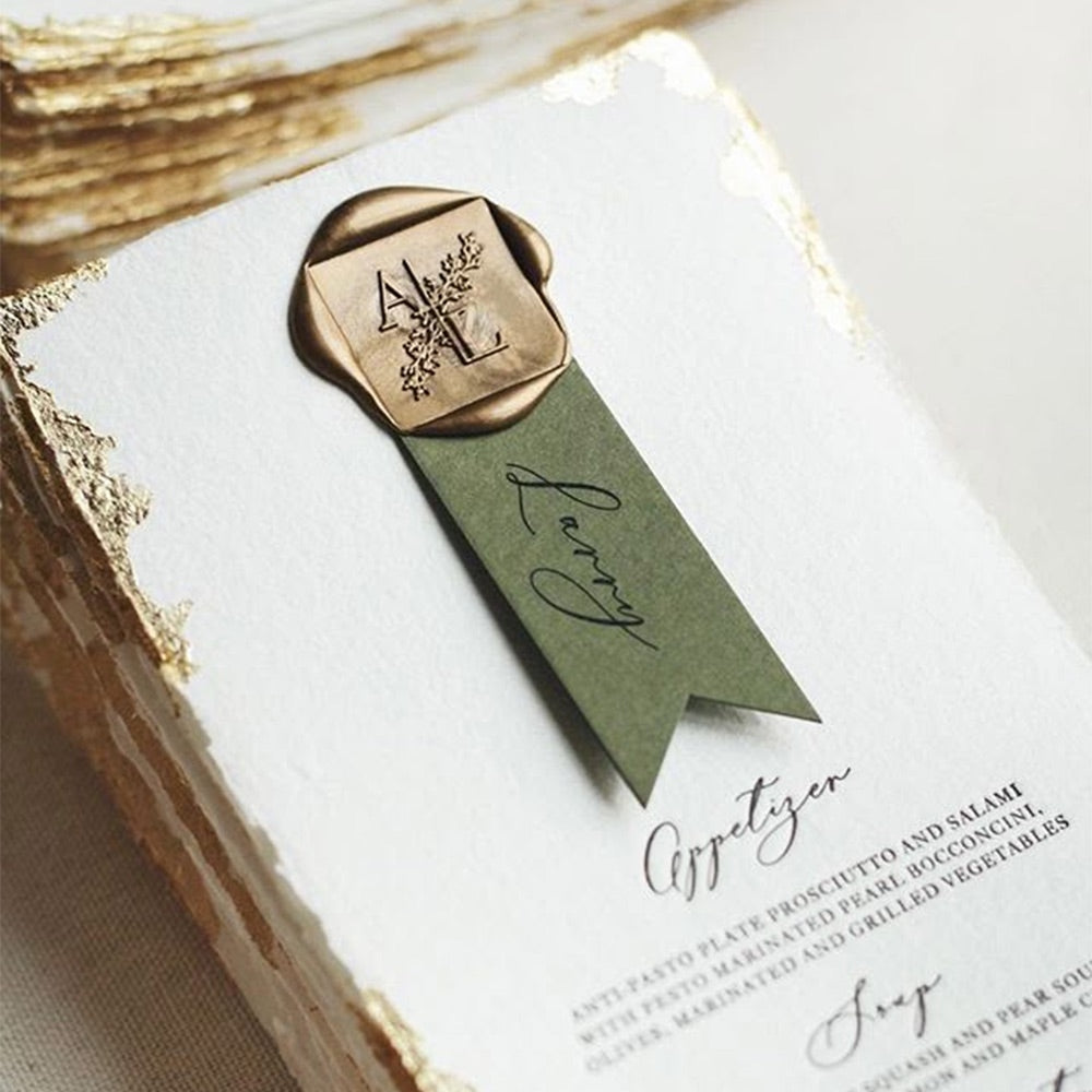 Custom Simple Basic Wedding Monogram Wax Seal Stamp
