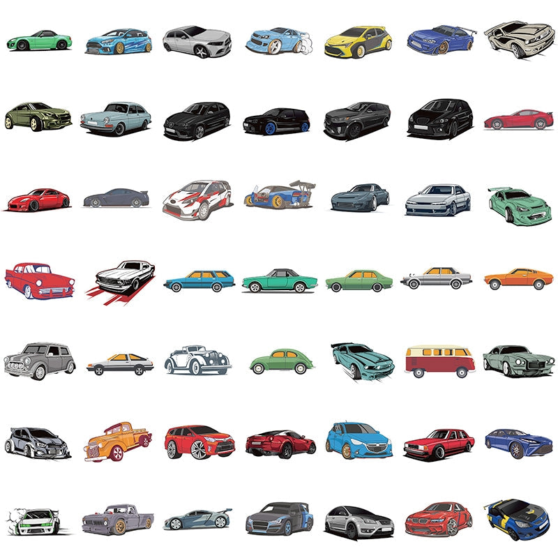 Car Theme Vinyl Stickers