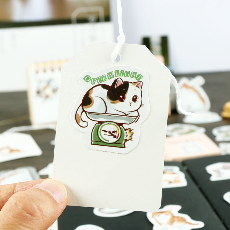 Cartoon Cat Theme Animal Adhesive Sticker