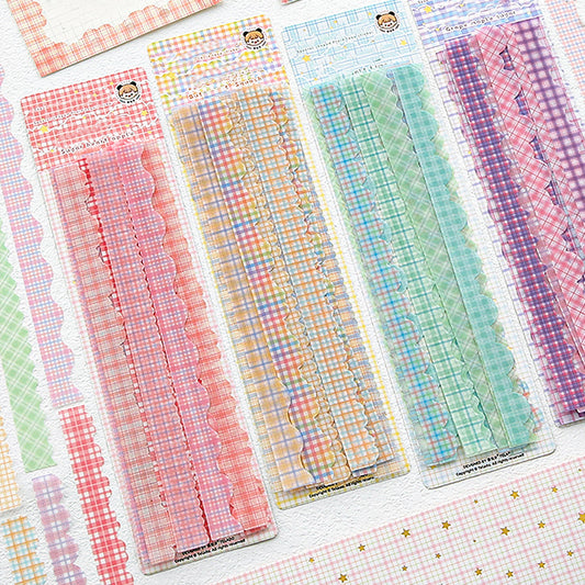 Creative Colorful Plaid Border Washi Sticker Pack