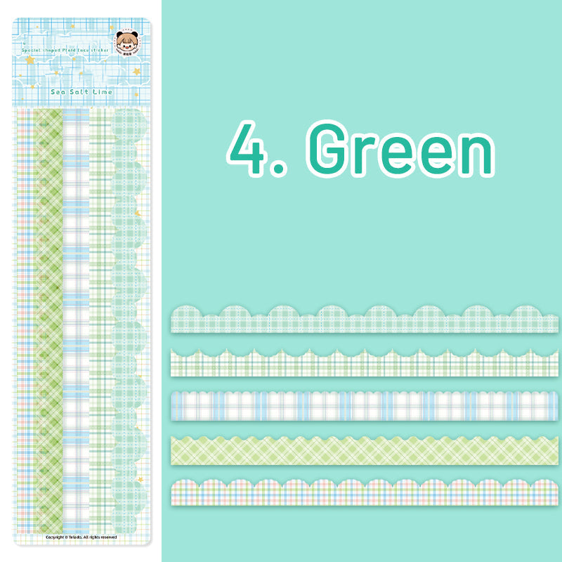 Creative Colorful Plaid Border Washi Sticker Pack