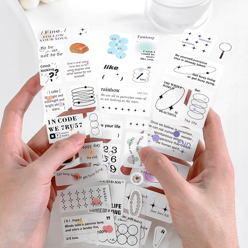 Creative Frame Label Bar Code Adhesive Stickers