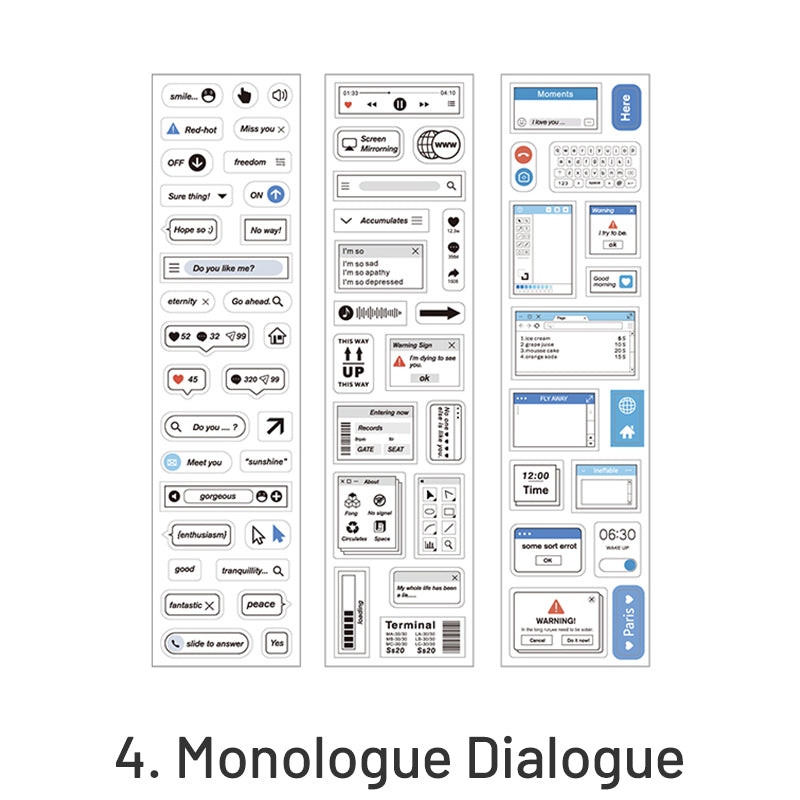 Creative Frame Label Bar Code Adhesive Stickers