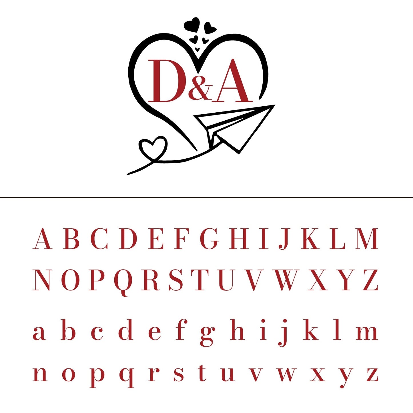 Custom Heart Airplane Wedding Monogram Wax Seal Stamp