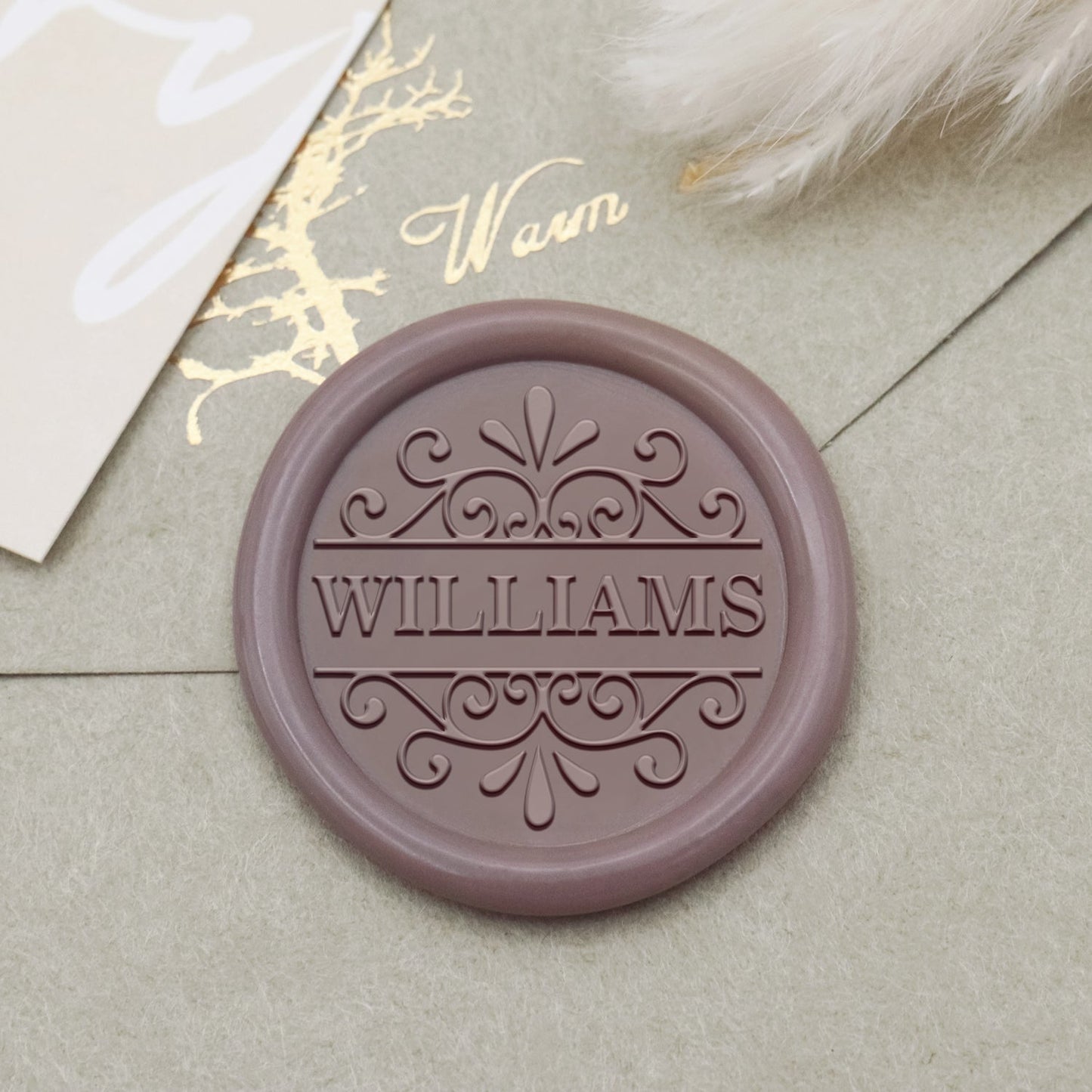 Custom Classic Pattern Name Wax Seal Stamp