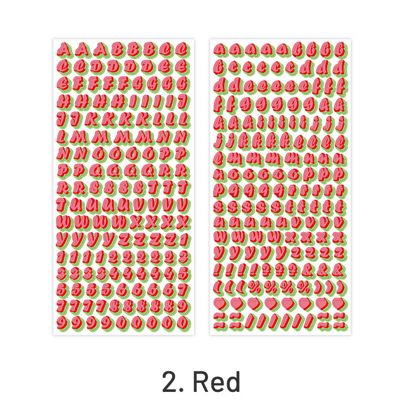 Cute English Alphabet Letters Self-Adhesive Stickers