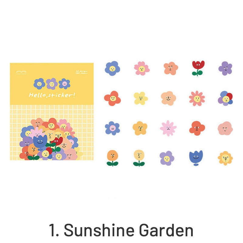 Cute Mood Monster Glossy Clear Transparent Sticker Pack