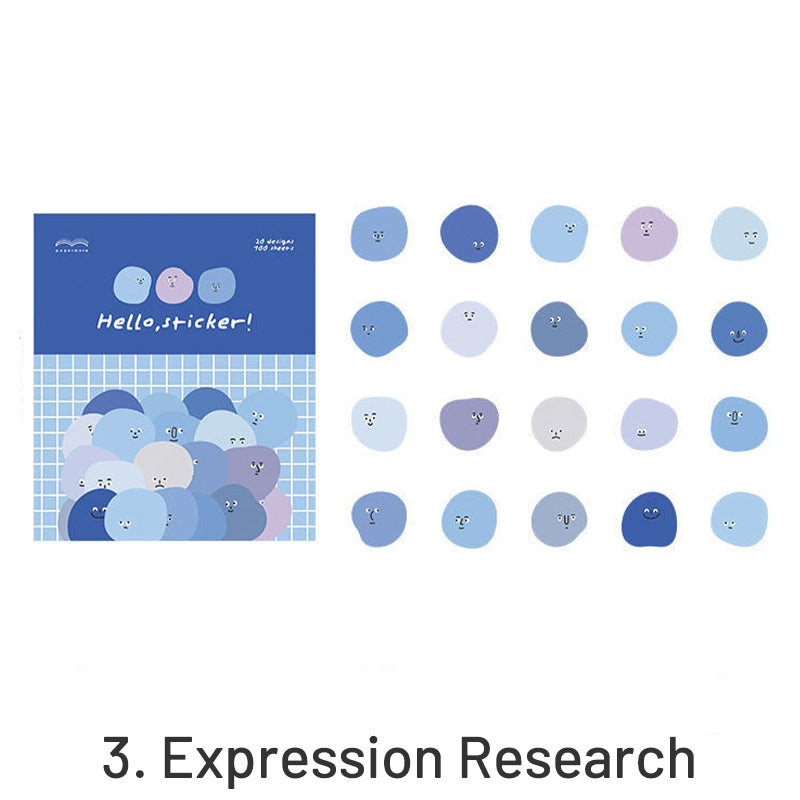 Cute Mood Monster Glossy Clear Transparent Sticker Pack