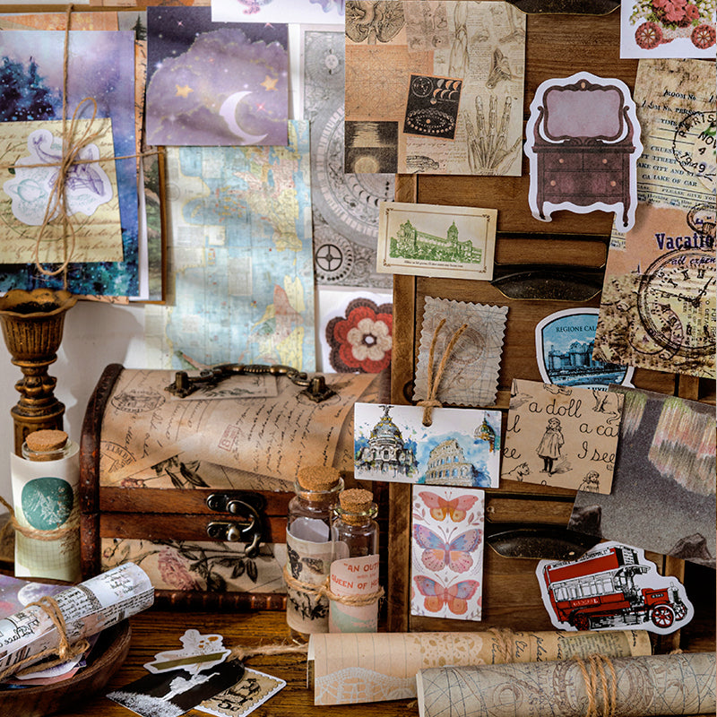 Dream Dance Vintage Artistic Scrapbook Paper Sticker Pack
