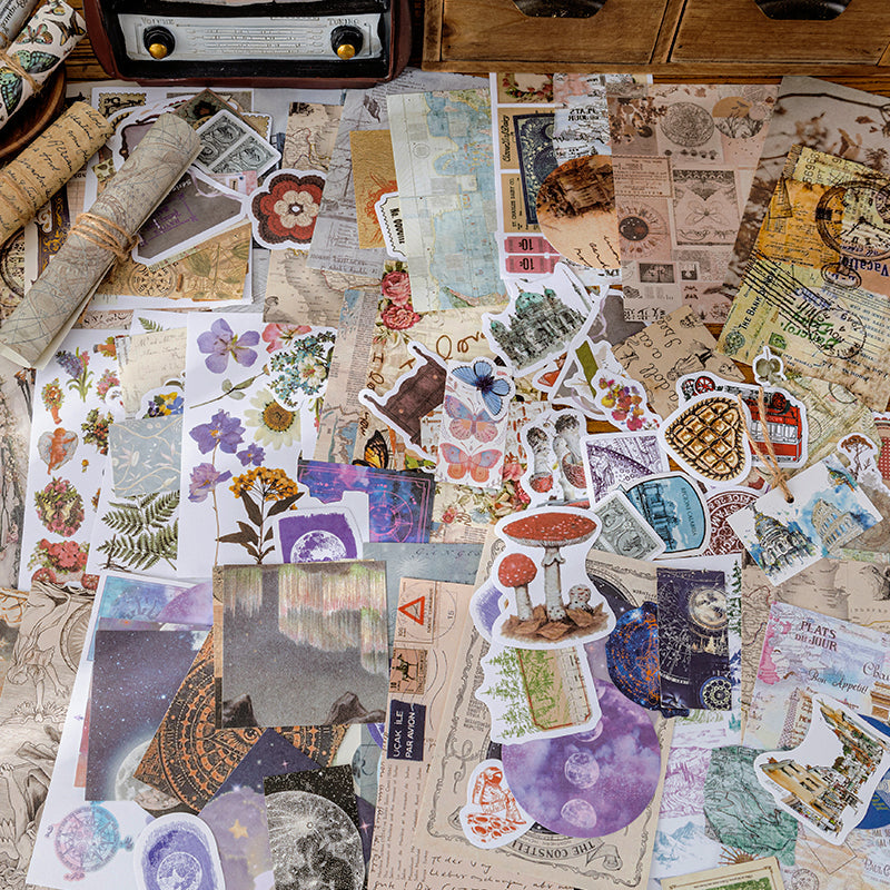 Dream Dance Vintage Artistic Scrapbook Paper Sticker Pack
