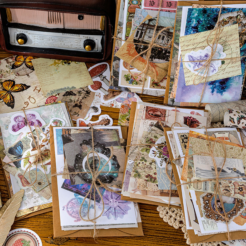 Dream Dance Vintage Artistic Scrapbook Paper Sticker Pack
