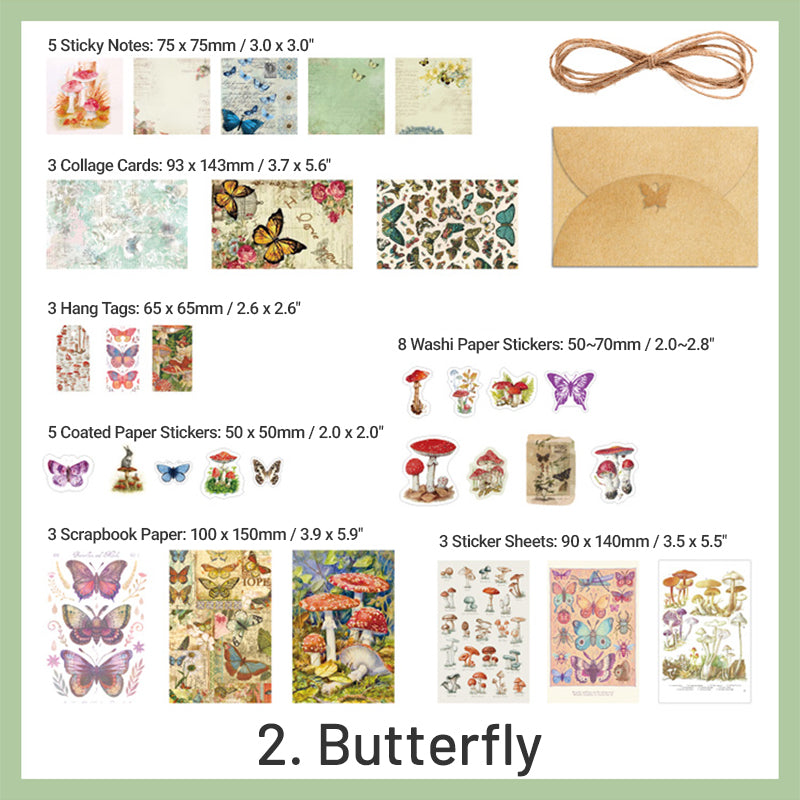 Dream Dance Vintage Artistic Scrapbook Paper Sticker Pack