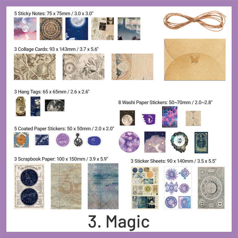 Dream Dance Vintage Artistic Scrapbook Paper Sticker Pack