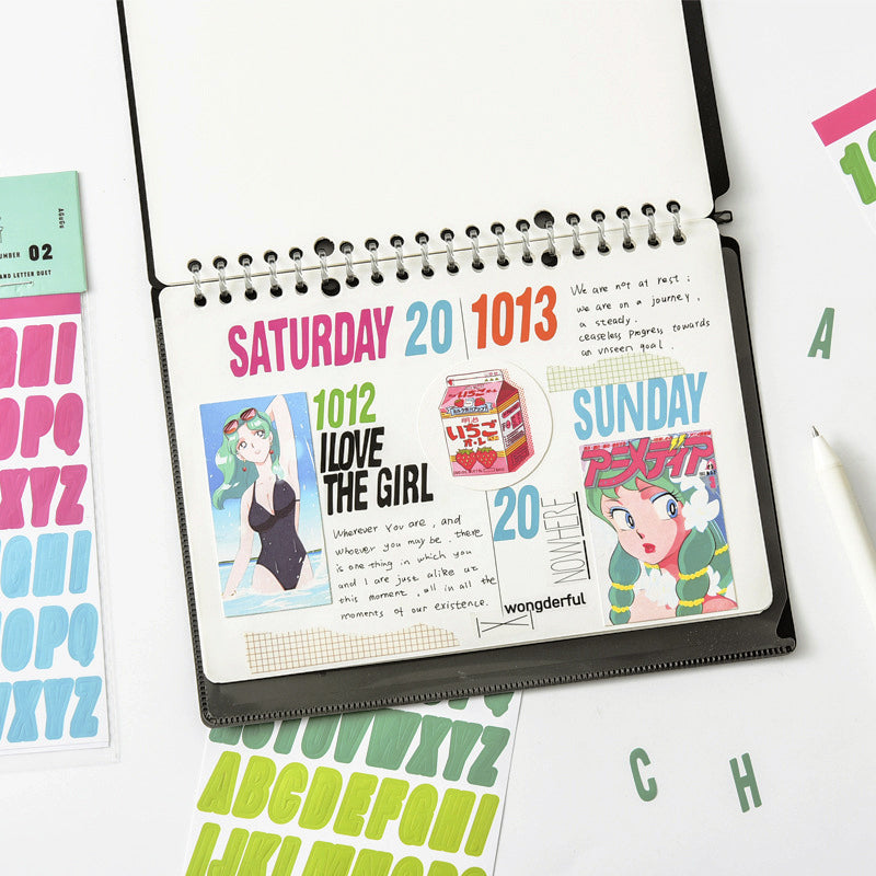 Numbers & Letters Duet DIY Adhesive Stickers