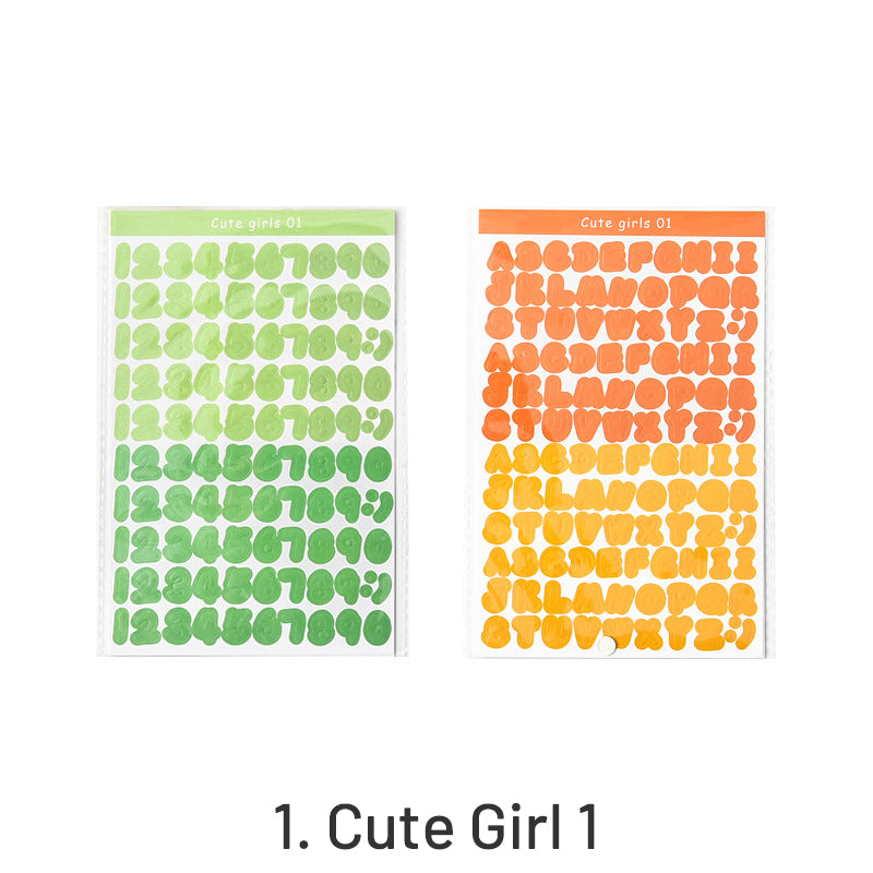 Numbers & Letters Duet DIY Adhesive Stickers