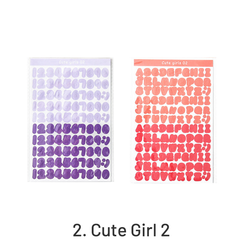 Numbers & Letters Duet DIY Adhesive Stickers