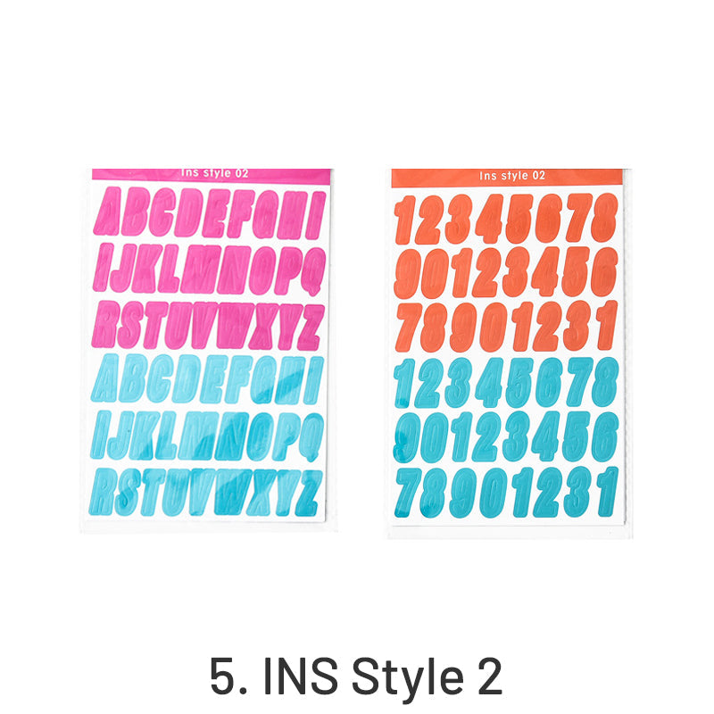 Numbers & Letters Duet DIY Adhesive Stickers