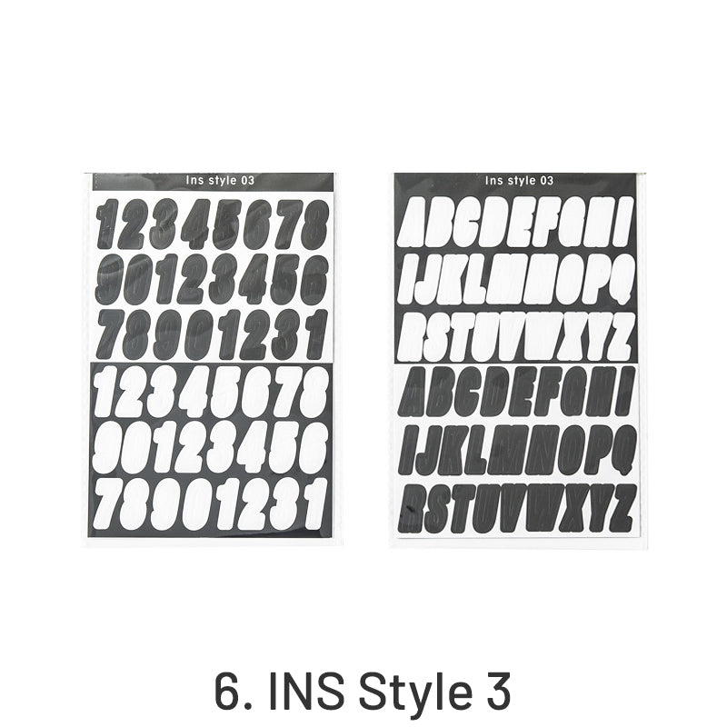 Numbers & Letters Duet DIY Adhesive Stickers