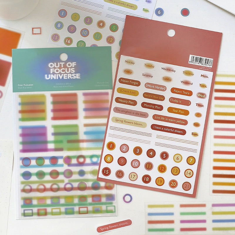 Out of Focus Cosmos Simple Hazy Decorative Stickers