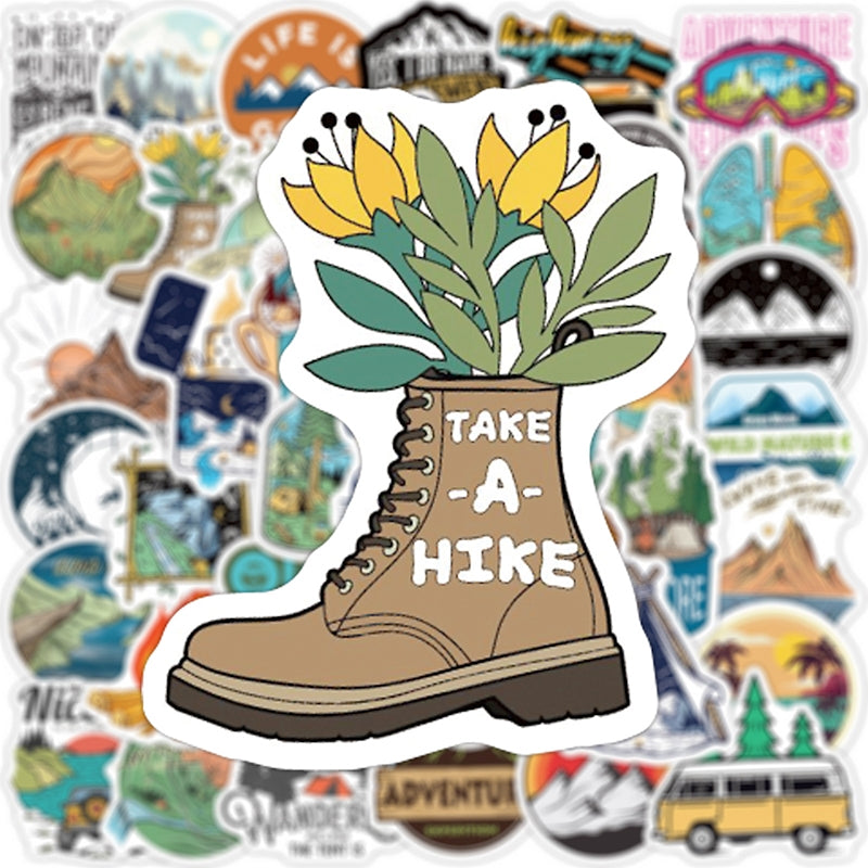 Outdoor Theme Camping Vinyl Stickers