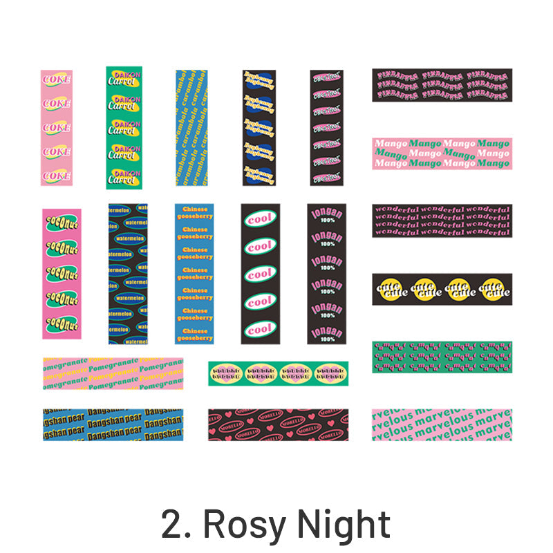 Romantic Past Label Words Self-Adhesive Sticker Pack