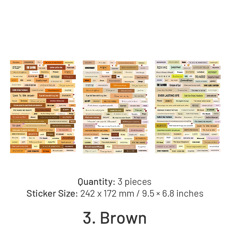 Text and Phrase Washi Stickers