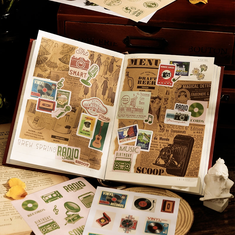 Universal Adventurers Vintage Stamp Stickers