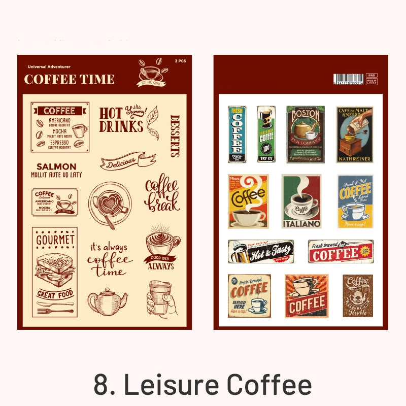 Universal Adventurers Vintage Stamp Stickers