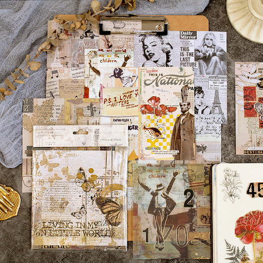 Vintage Hot Stamping Flower Botanical Illustrated Sticker Pack