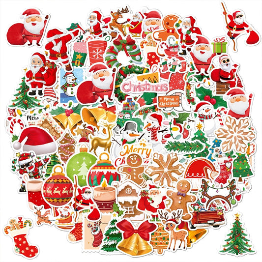 Christmas Holographic Hot Stamping Vinyl Stickers