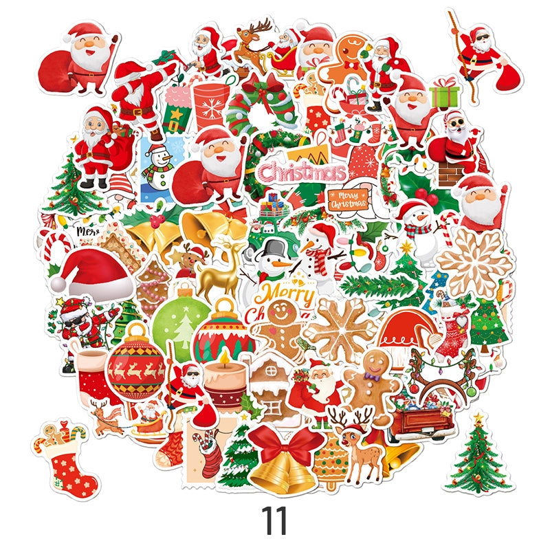 Christmas Holographic Hot Stamping Vinyl Stickers