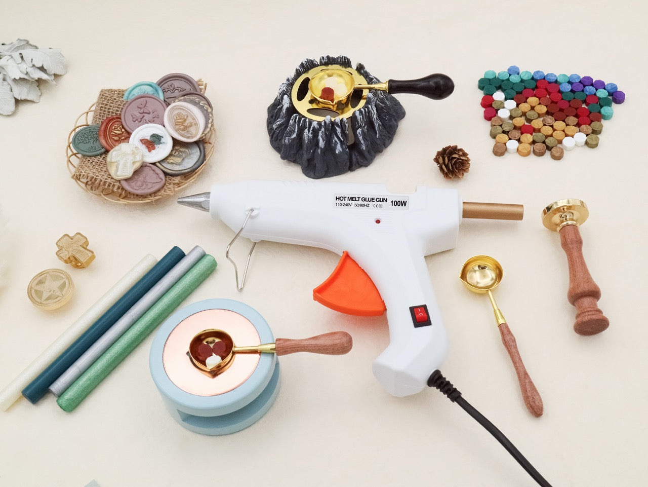 Productiestappen voor lakzegels - Stempelafdrukken