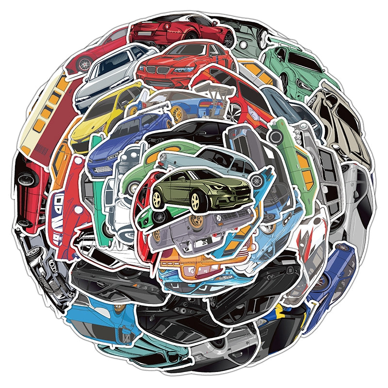 Car Theme Vinyl Stickers