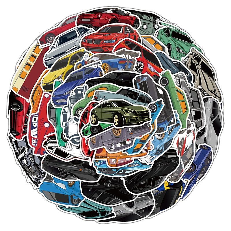 Car Theme Vinyl Stickers