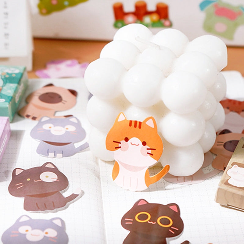 Cartoon Animal Stickers - Frog, Rabbit, Cat