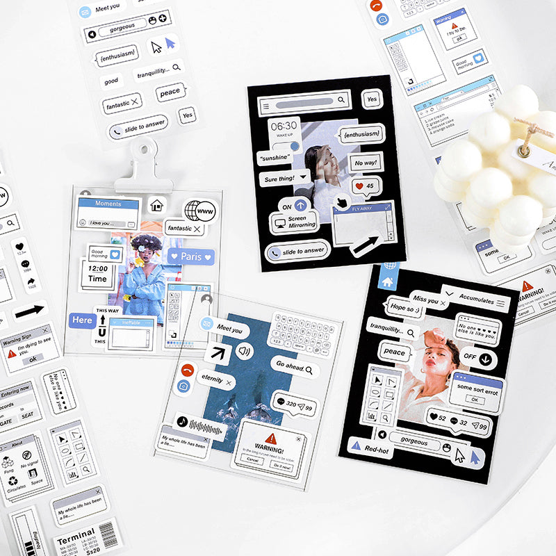 Creative Frame Label Bar Code Adhesive Stickers