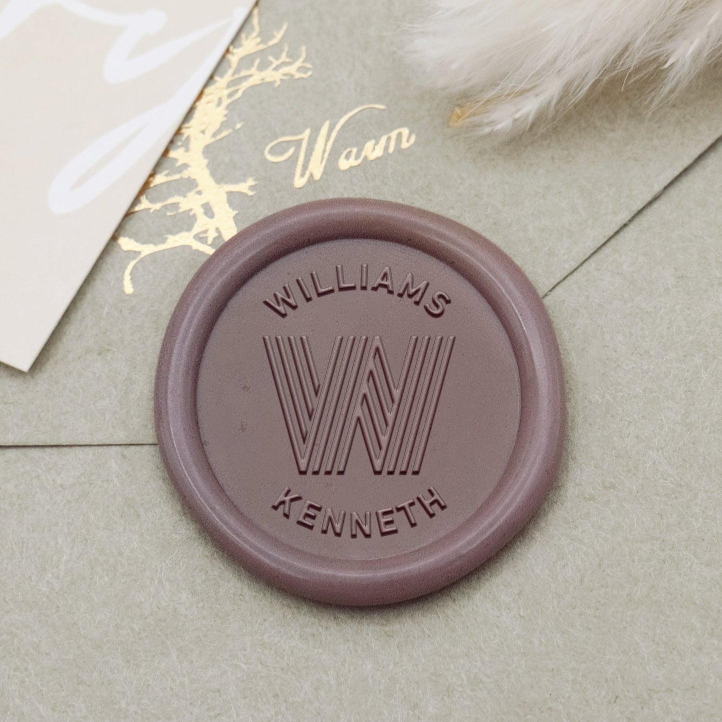 Custom Linear Initial Name Wax Seal Stamp