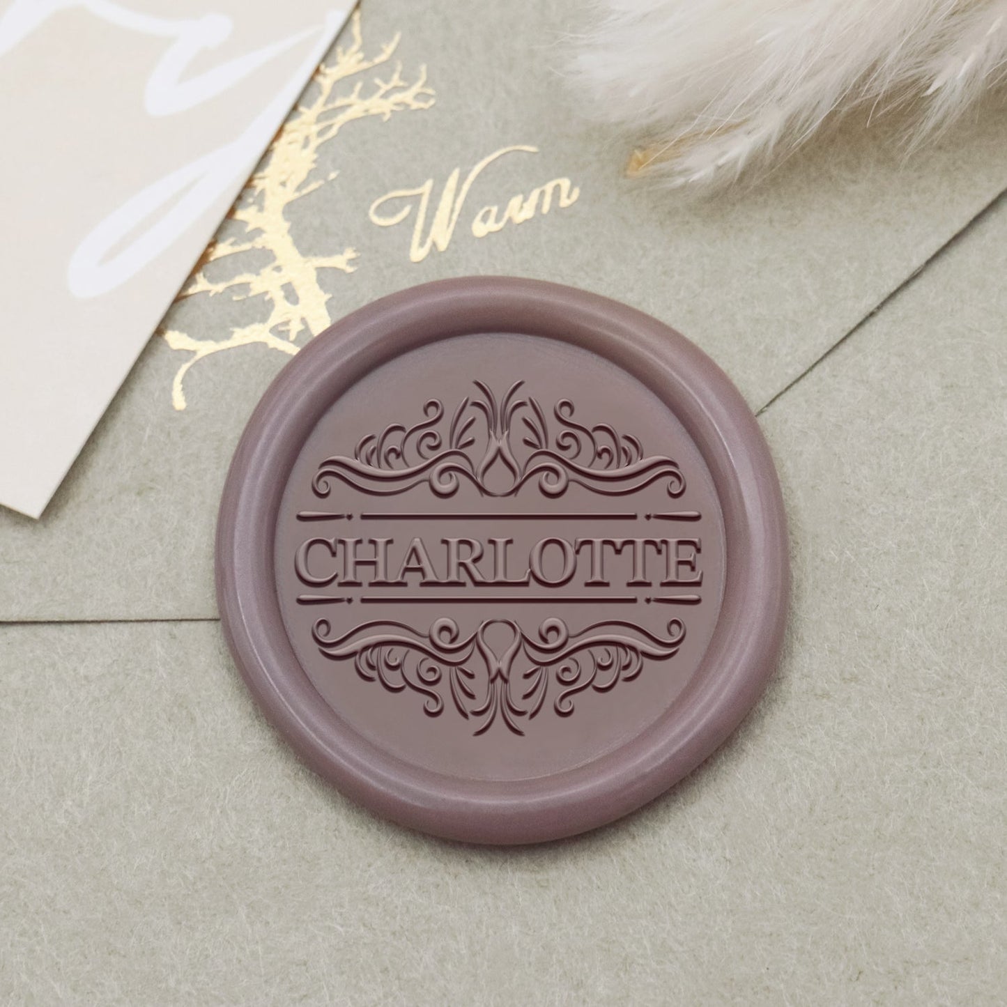 Custom Nature Thorns Name Wax Seal Stamp