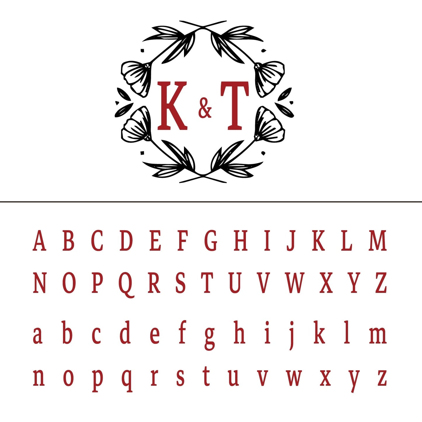 Custom Poppy Wedding Monogram Wax Seal Stamp