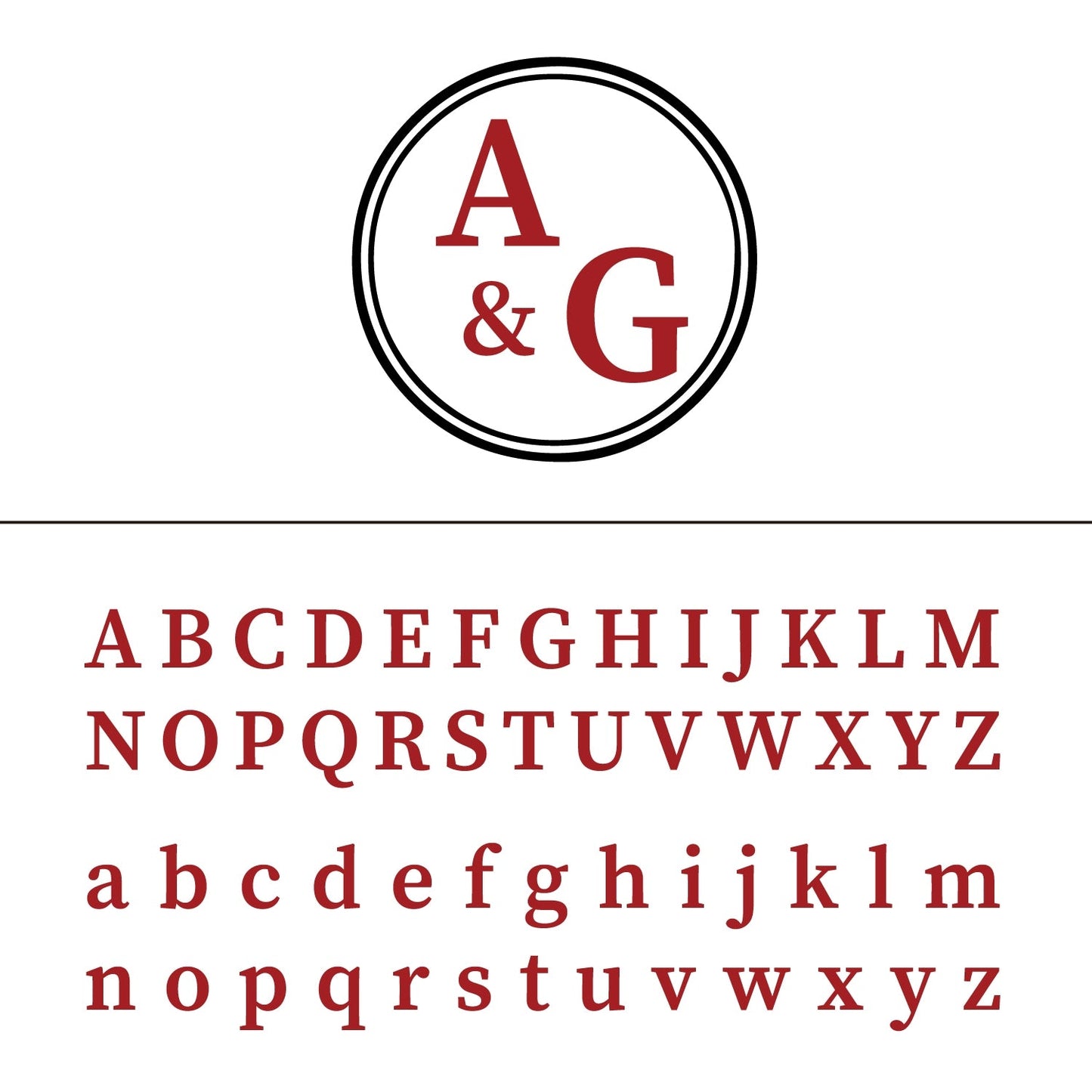 Custom Simple Basic Wedding Monogram Wax Seal Stamp