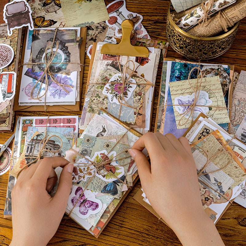 Dream Dance Vintage Artistic Scrapbook Paper Sticker Pack