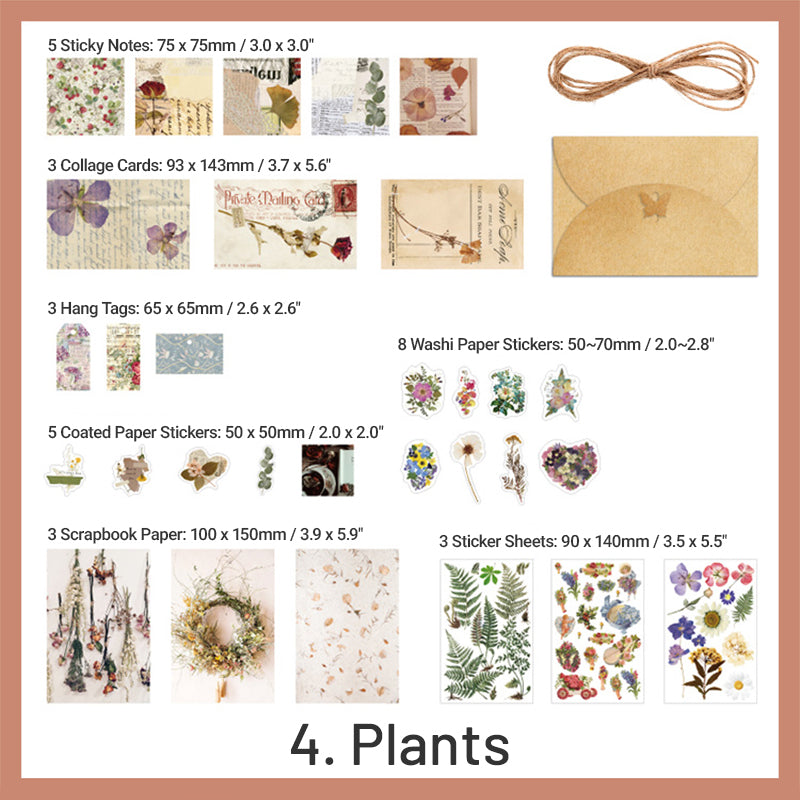 Dream Dance Vintage Artistic Scrapbook Paper Sticker Pack