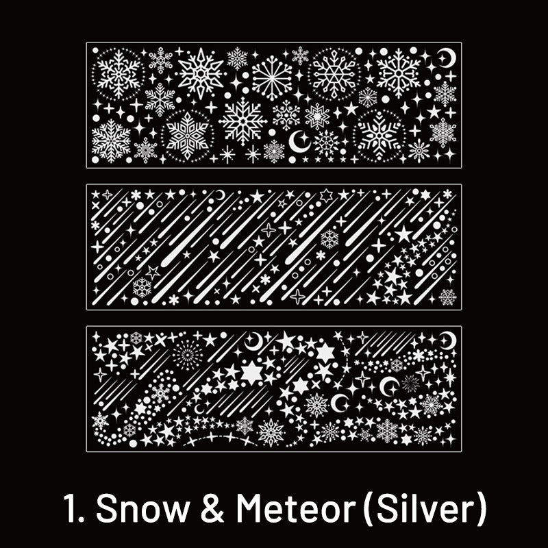 Fireworks Banquet 3D Hot Stamping Clear Transparent Stickers