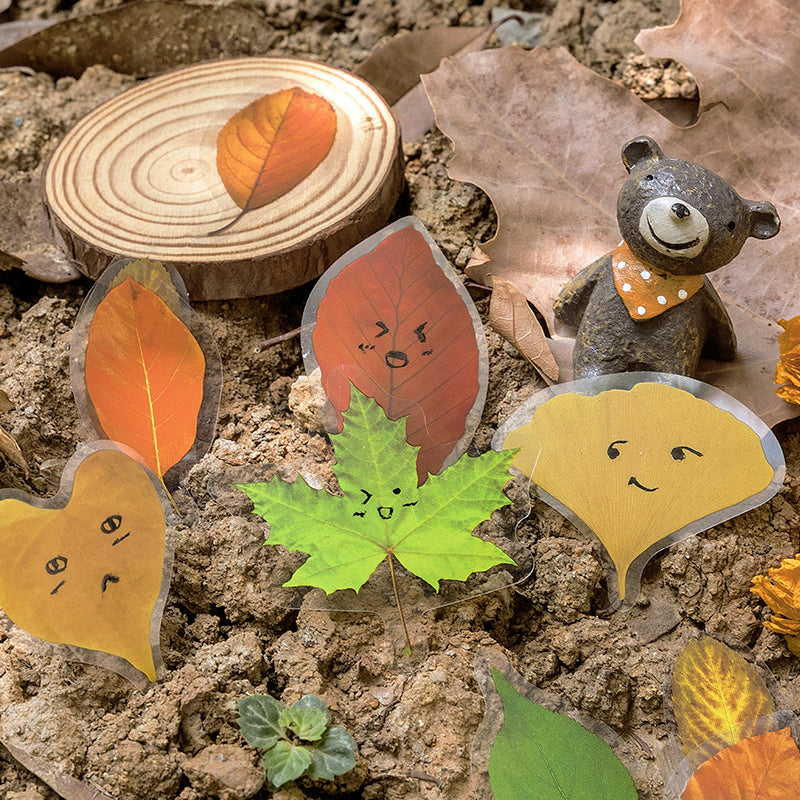Nature Series Plant Leaves Clear Transparent Sticker Pack