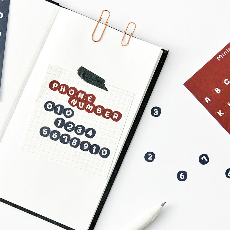 Numbers & Letters Duet DIY Adhesive Stickers