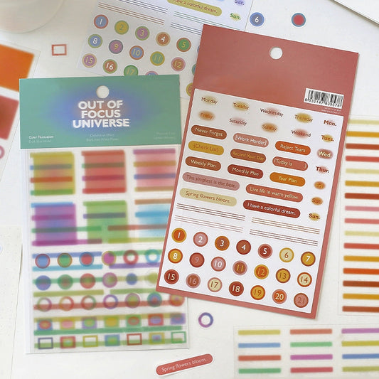 Out of Focus Cosmos Simple Hazy Decorative Stickers